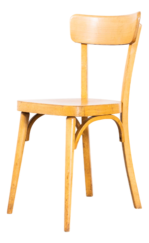 French Blonde Bentwood Dining Chairs from Baumann, 1950s