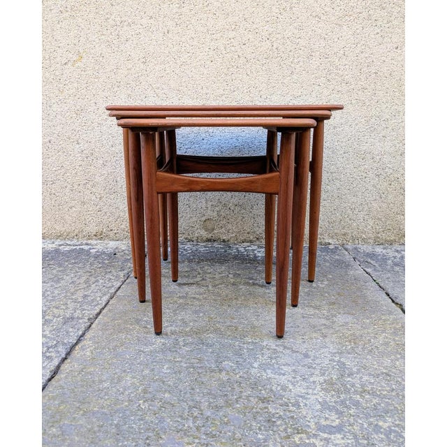 Nesting Tables, Denmark, 1960s, Set of 3 For Sale - Image 4 of 7