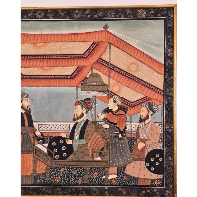 Painting on Paper of Group of Men, India Circa 1950 For Sale In San Francisco - Image 6 of 6