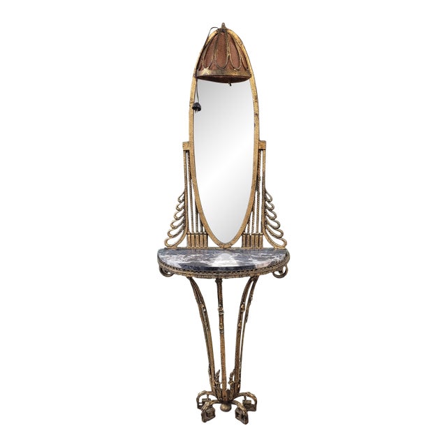 1920s Rare Art Deco Lighted Credenza For Sale