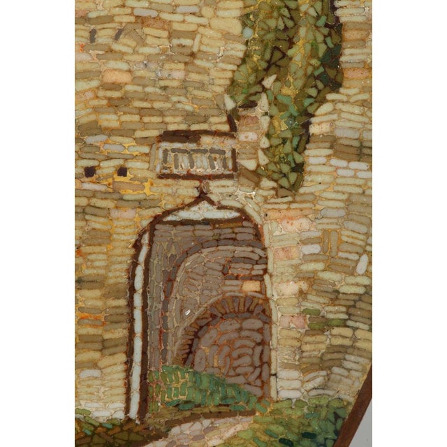 Round Micromosaic Depicting Mausoleum of Cecilia Metella on the Appian Way, Early 19th Century For Sale - Image 12 of 15