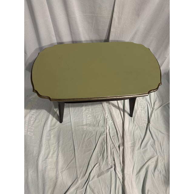 Small Two Tier Coffee Table With Sage Painted Top For Sale - Image 4 of 6