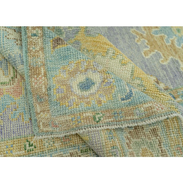 Purple Turkish Oushak Rug 2'10" x 8'3" #19534 For Sale - Image 8 of 8