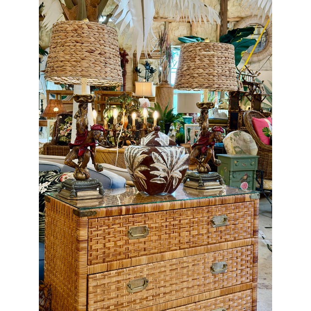 Monumental Tropical Banana Leaf Porcelain Ginger Jar For Sale - Image 12 of 12