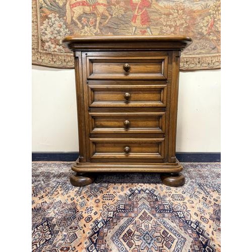 Wood Dutch Brutalist Oak Tallboy or Chest of Drawers, 20th Century For Sale - Image 7 of 8