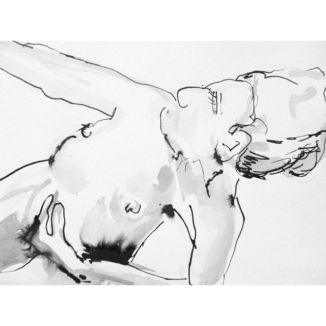 Contemporary "Woman" Contemporary Nude Figure Drawing by Martha Holden Plunge For Sale - Image 3 of 8