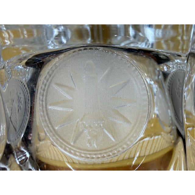 Vintage Fostoria Coin Candy Dish 8 1/2" tall. Candy bowl is 5 1/4" across. Candy dish has coins around the lid and the...