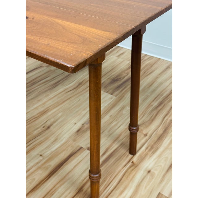 Vintage Turned Wood Drop Leaf Table For Sale - Image 16 of 18