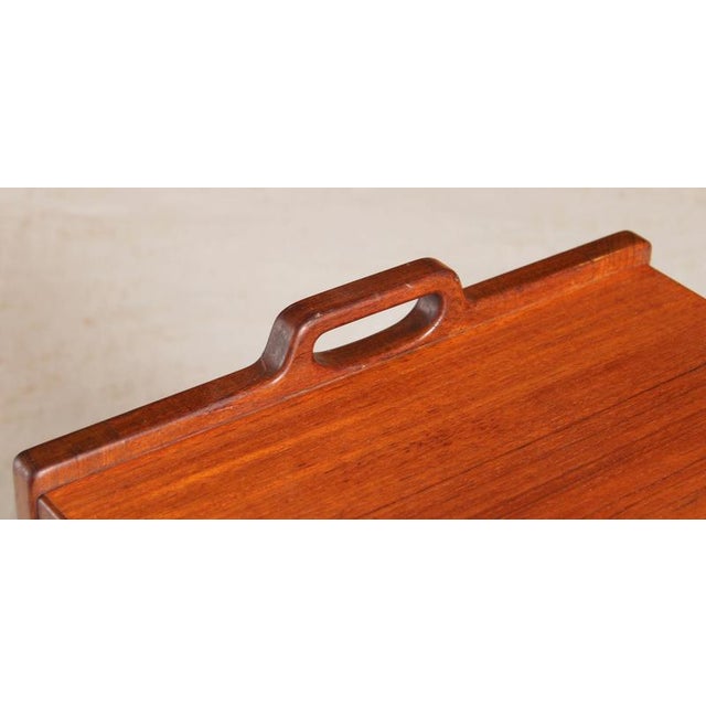 Mid-Century Swedish Teak Side Table with 2 Drawers from Skaraborgs Möbelindustri, 1960s For Sale - Image 9 of 12