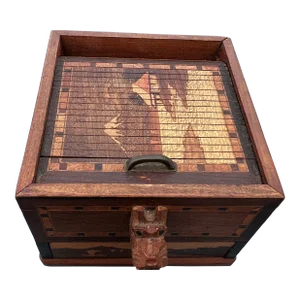 1940s Mid Century Japanese Roll Top Mechanical Cigarette Box