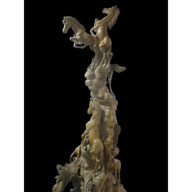Grand Tour Extra Large 10 Ft Tall Hand-Carved Horse Sculpture by Bausman Company For Sale - Image 3 of 10