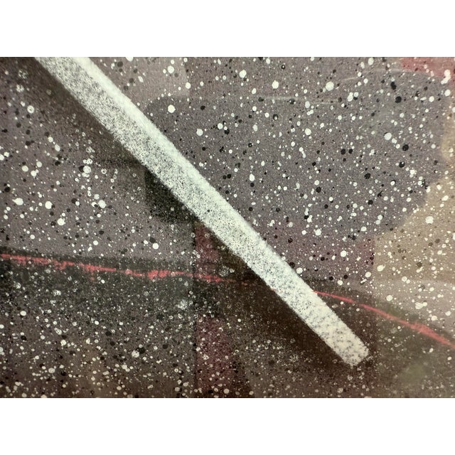 Original 80s Post Modern Memphis Pointillism/ Pointelle Art by Alfie Kohn (Signed)/ Framed with protective glass. I...