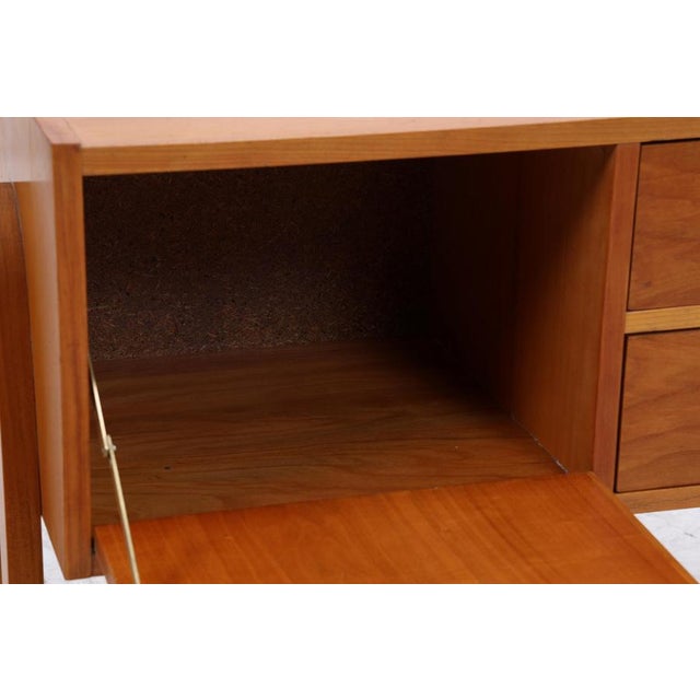 Vintage Teak Bedside Table with Flap and Drawers, 1960s For Sale - Image 9 of 16