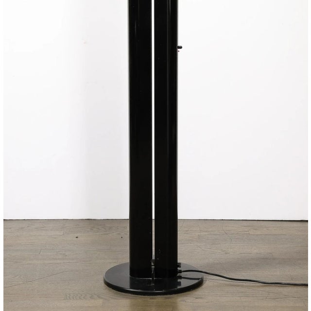 Mid 20th Century Mid 20th Century Gianfranco Frattini “Megaron” Black Enamel Floor Lamp for Artemide, Italy For Sale - Image 5 of 6