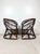 Vintage Round Bent Rattan Chairs- A Pair For Sale In Tampa - Image 6 of 12