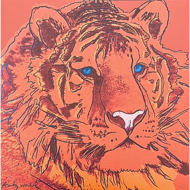 After Andy Warhol, Lion Red-Azure, Print For Sale - Image 6 of 7