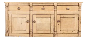 English Pine Dresser Base, 1880s
