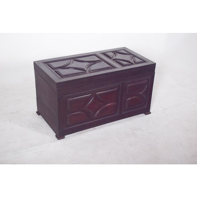 Portuguese Padded Pine Chest, 1890s For Sale - Image 3 of 11