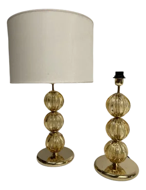 Murano Glass Lamps, Set of 2