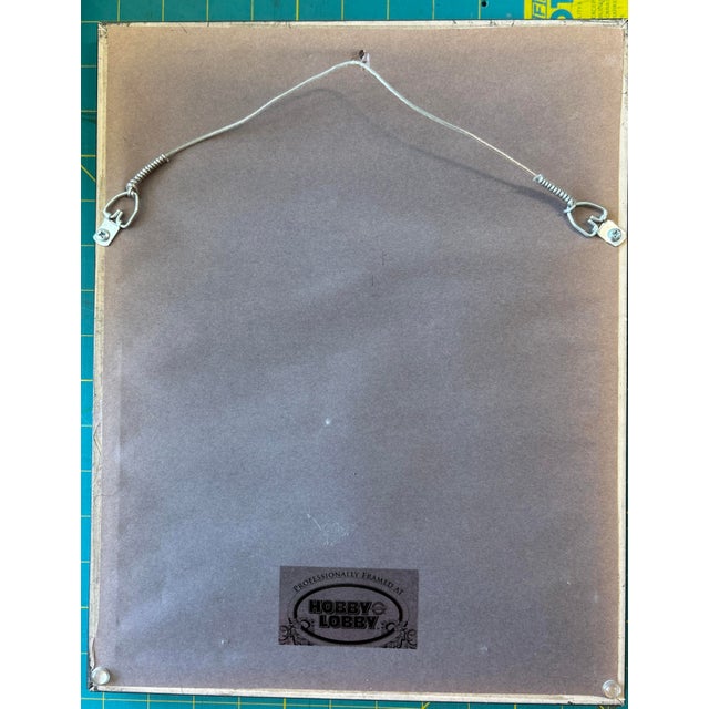 Original Pen and Ink Drawing Set of 2, Framed, Mushrooms and Butterflies For Sale - Image 9 of 10