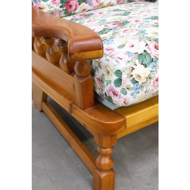 Wood Country Style Sofa, 1980s For Sale - Image 7 of 11