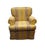 Wood Italian Armchair with Liberty Striped Fabric, 1990s For Sale - Image 7 of 7