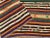 Textile Striped Vintage Turkish Kilim Rug - 72" X 103" For Sale - Image 7 of 8