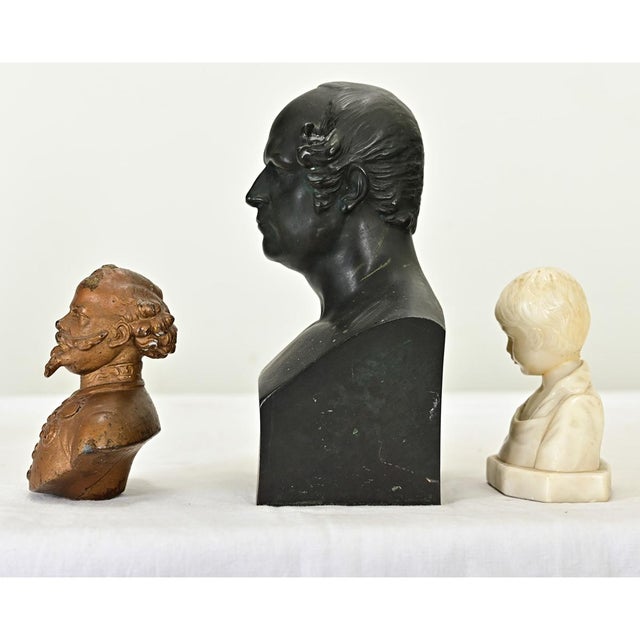 French Vintage Trio of Small Busts For Sale In Baton Rouge - Image 6 of 9