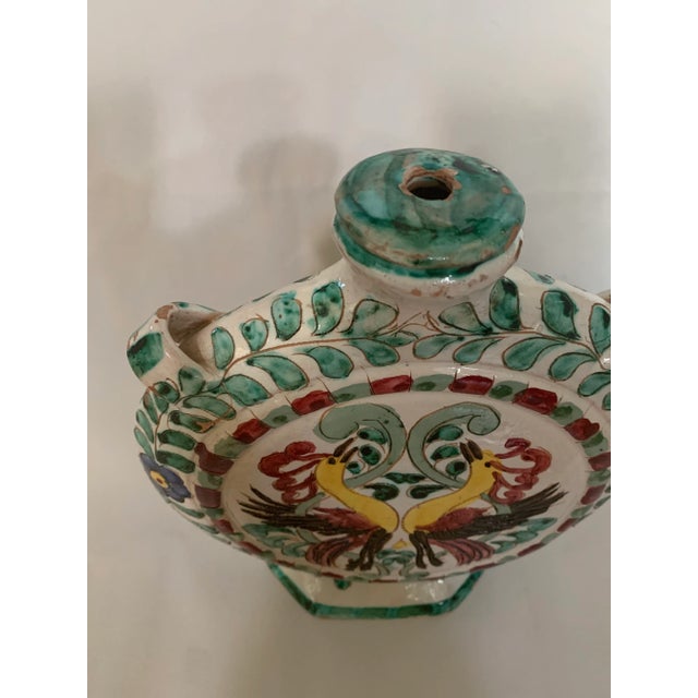 French Country Mid 20th Century Hand Painted Vase, Made in Italy For Sale - Image 3 of 6