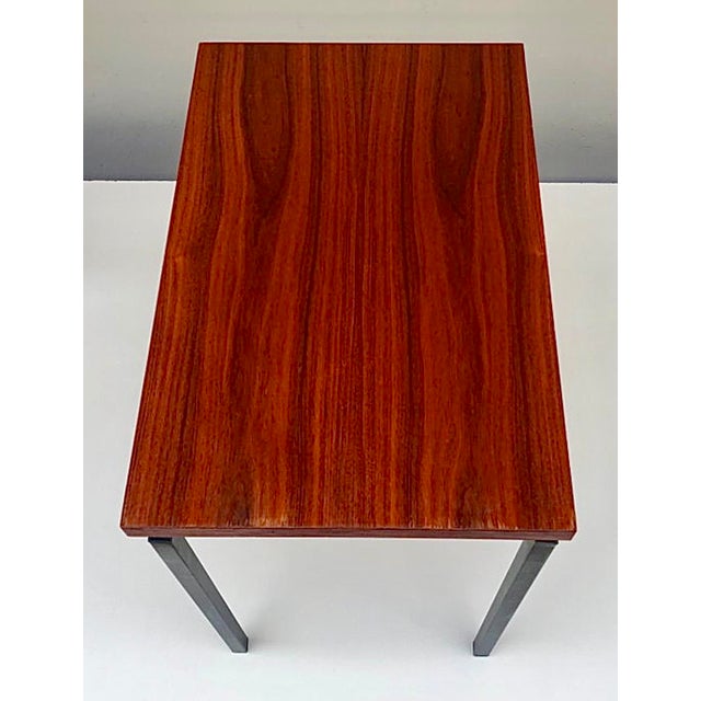 Nesting Tables in Teak and Black Iron by Cees Braakman for Pastoe, 1950s, Set of 3 For Sale - Image 9 of 13