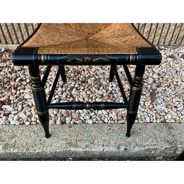 Pair of Vintage Hitchcock Rush Seat Side Chairs Chairish