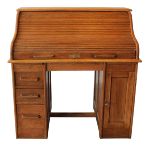 American Desk in Light Oak, Late 19th Century