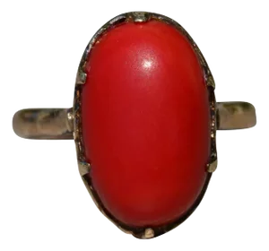 The Coconut Creek: Antique Turn of The Century Mediterranean Coral Ring