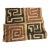 African Kuba Cloth, Char Brown and Tan on Raffia For Sale