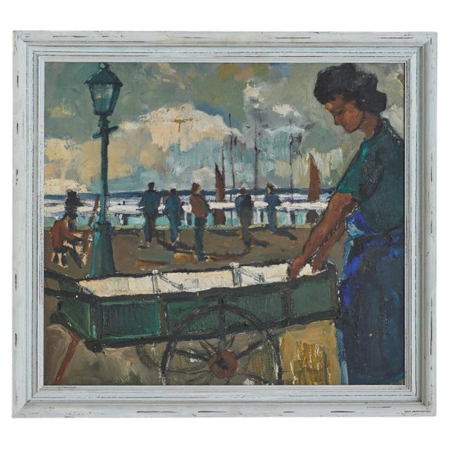 Vintage Oil on Canvas Landscape Painting For Sale