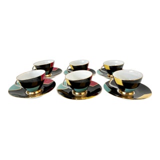 1960s Avant-Garde Espresso Coffee Set From 60's for 6 People - Set of 12 For Sale