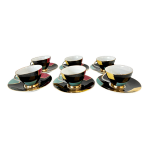 1960s Avant-Garde Espresso Coffee Set From 60's for 6 People - Set of 12