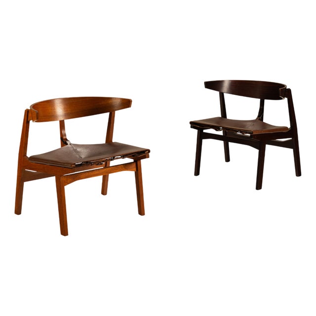 Mod. 8102 Lounge Chairs by Giuseppe Zammerini for MIM Roma, Italy, 1960s, Set of 2 For Sale