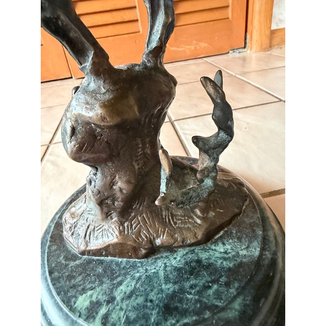 Ink Blue San Pacific International Table Top Brass & Marble Fighting Blue Crab Sculpture For Sale - Image 8 of 11