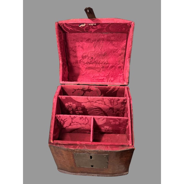 Late 19th Century Antique French Coffret Tooled & Decorated Leather Keepsake Stationery Box For Sale - Image 5 of 10