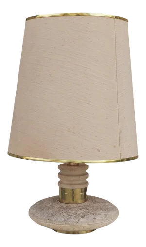 Marble, Brass and Plastic Table Lamp, 1960s