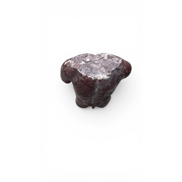 Italian Red Marble Nude Male Torso Sculpture, Italy For Sale - Image 6 of 7