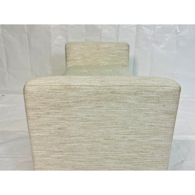 1980s Custom Los Angeles Upholstered Bench With Solid Wood Base For Sale - Image 14 of 17