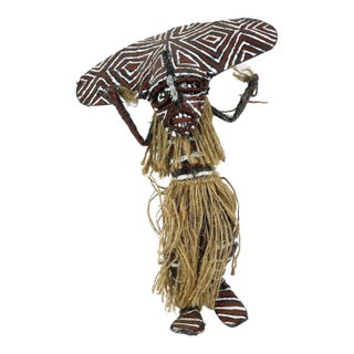 Early 20th Century Makishi Painted African Doll For Sale