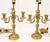 Finely gilded in 23k gold, a pair of 19c French L. XVI style candleabras made into table lamps. His and Hers with 1 lamp...