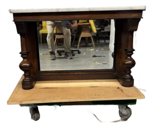 Vinatge Console Table With Marble Top