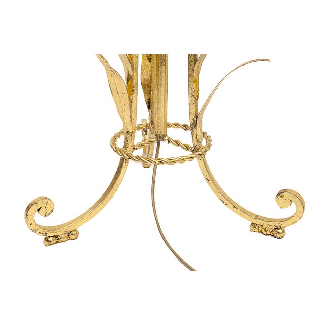 Gold Set of 2 Art Deco Floor Lamps, 1930s, Set of 2 For Sale - Image 8 of 9