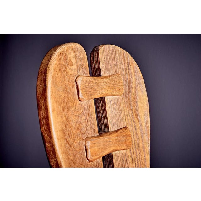 Brutalist Oak Dining Table and Chairs, 1970s, Set of 6 For Sale - Image 15 of 18