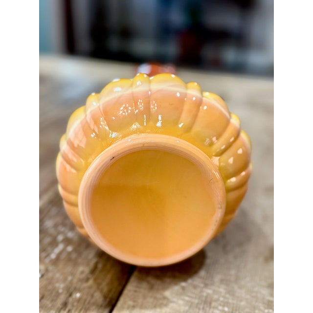 1970s Vintage Le Smith Bittersweet Ribbed Swung Vase - Mid Century Modern - 22.5"h For Sale - Image 5 of 8