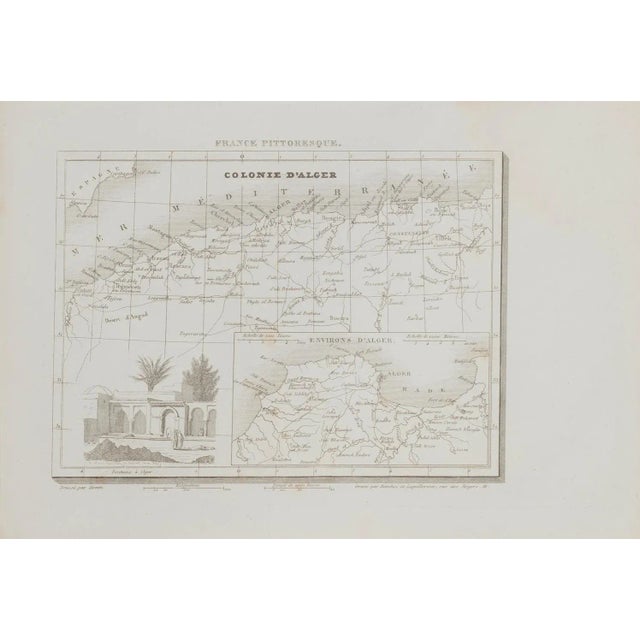 Colonie d'Alger is an original etching realized by an Anonymous engraver of the 19th Century. Printed in series of...